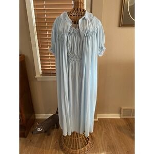 Blue Peignoir Set from the 1970's Carol Brent Montgomery Wards